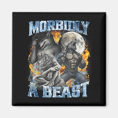 Morbidly A Funny Cringe Alpha Werewolf Wolf Meme マグネット (正面)
