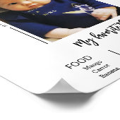 Mordern Arch Photo First Birthday Milestone Poster ポスター (角)