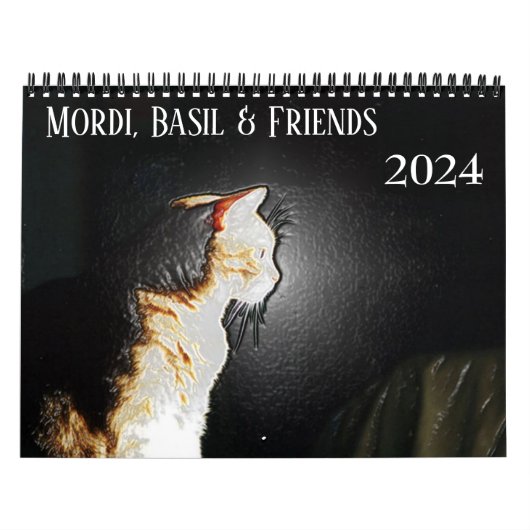 Mordi, Basil & Friends Cat Calendar 2024 カレンダー (カバー)
