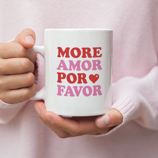 More Amor Por Favor – Cute Valentine Love  コーヒーマグカップ