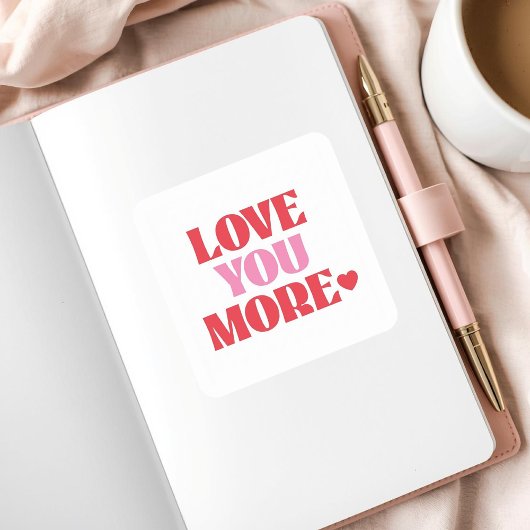 More Amor Por Favor Valentine スクエアシール