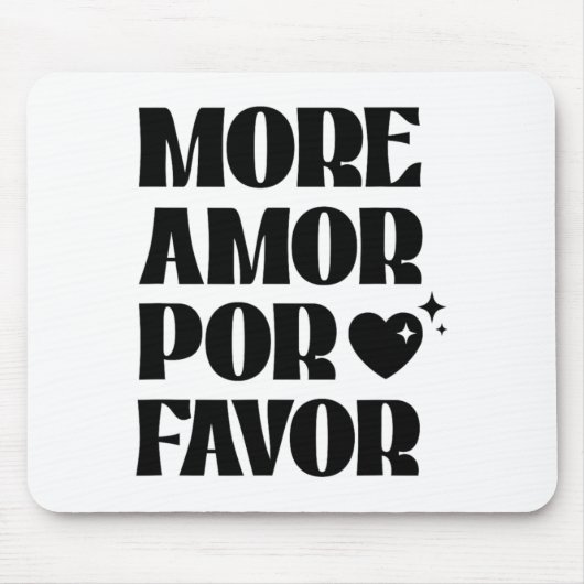 More Amor R Favor Retro Love Valentine Aestheti  マウスパッド (正面)