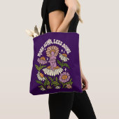 More Being Less Doing Self Care Floral Tote Bag トートバッグ (クローズアップ)