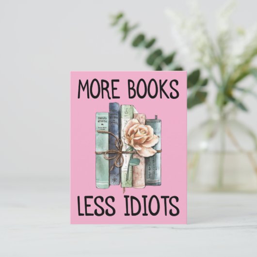 More Books Less Idiots Books Lover ポストカード (スタンド正面)