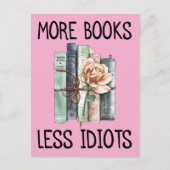 More Books Less Idiots Books Lover ポストカード (正面)