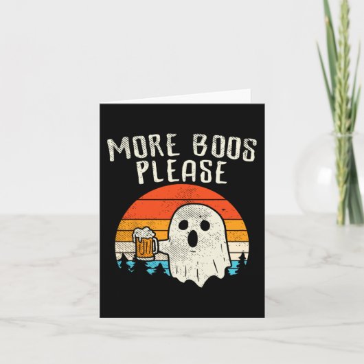 More Boosお願い幽霊ビールレトロハロウィーンDrinki カード (正面)