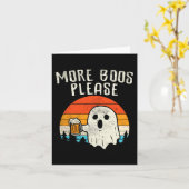 More Boosお願い幽霊ビールレトロハロウィーンDrinki カード (黄色い花)