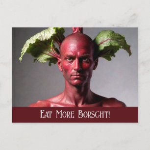More Borscht食べ: Beet Manポストカード ポストカード