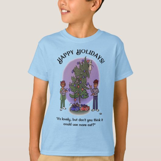 More Cat Christmas Boy's Tシャツ (正面)