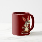 More Chocolate – Funny Easter Bunny - caneca マグカップ (正面右)
