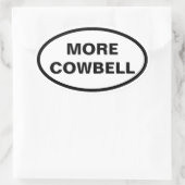 More Cowbell oval car stickers 楕円形シール (バッグ)