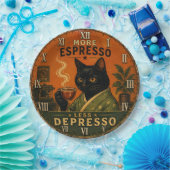 More Espresso Less Depresso Cat ペーパープレート (パーティー)