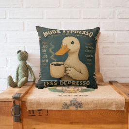 More Espresso Less Depresso Coffee Lover クッション