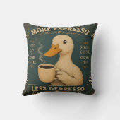 More Espresso Less Depresso Coffee Lover クッション (裏面)