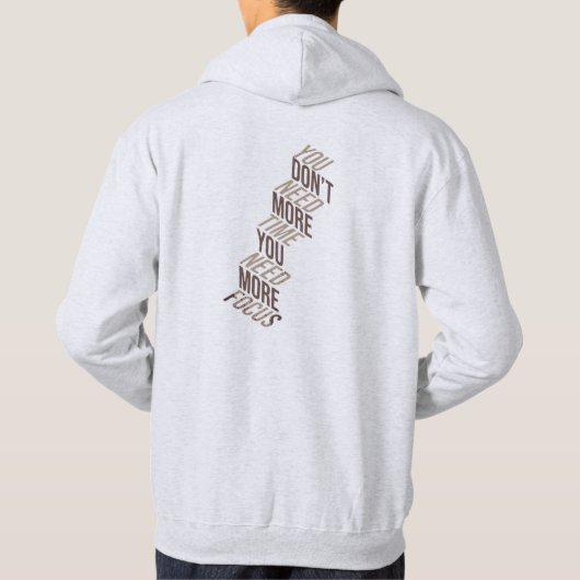 More Focus Less Time パーカ (裏面)