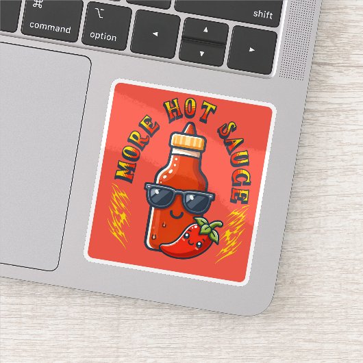 More Hot Sauce Spicy Food Lover Kawaii シール (詳細)