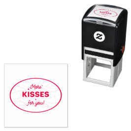 More Kisses For You Red Lips Lettering セルフインキングスタンプ