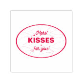 More Kisses For You Red Lips Lettering セルフインキングスタンプ (デザイン)