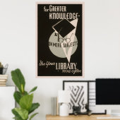 More Knowledge Library 1940 WPA Vintage Poster ポスター (ホームオフィス)