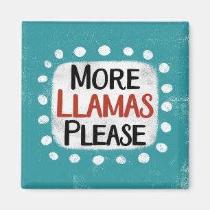 More Llamas Please冷蔵庫磁石 マグネット