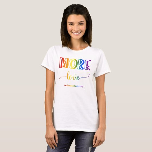 More Love Rainbow Tシャツ (正面フル)