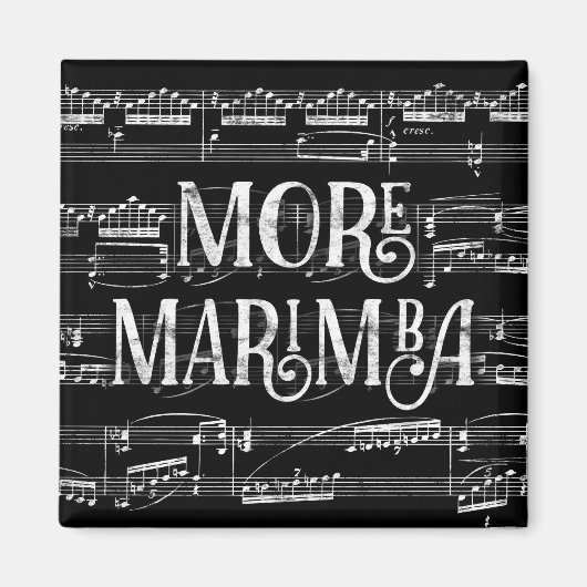 More Marimba Chalkboard -白黒音楽 マグネット (正面)