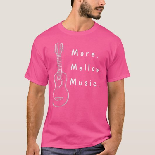 More Mellow Music (Guitar Graphic) - Acoustic Guit Tシャツ (正面)
