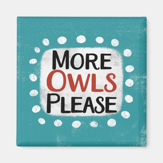 More Owls冷蔵庫磁石 マグネット (正面)