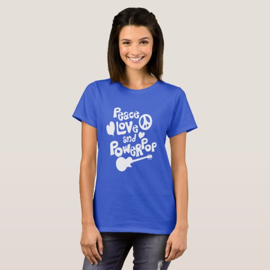 More Peace Love and Powerpop Tシャツ (正面フル)