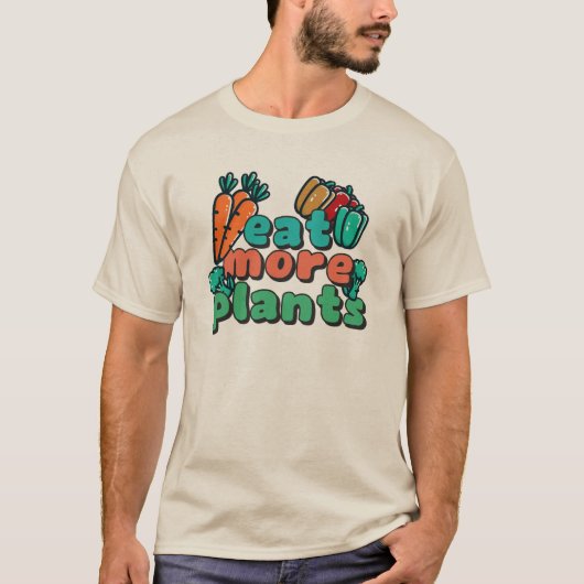 More Plants 食べ Men's T-Shirt Tシャツ (正面)