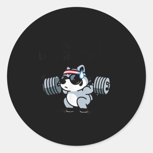 More Plates Less Self Hates Ssum Gym  ラウンドシール (正面)