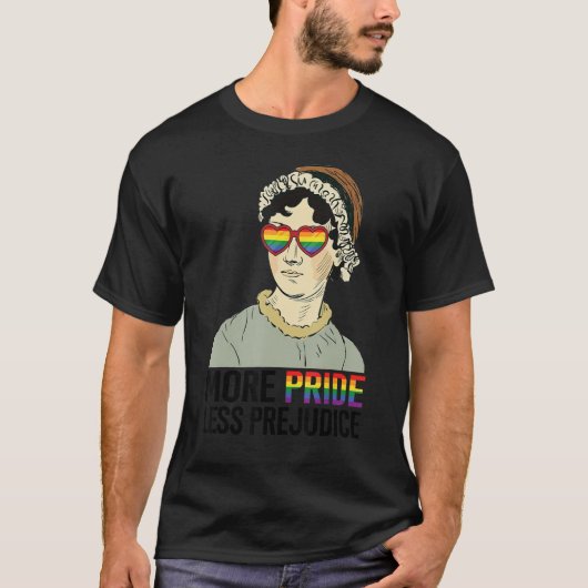 More Pride Less Prejudice LGBT Jane Austen Proud A Tシャツ (正面)