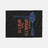 More Spagetti Less Etti Funny Foodie Spaghetti  フリースブランケット (正面(横))