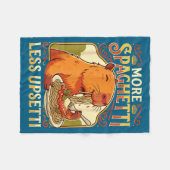 More Spaghetti Less Upsetti Capybara フリースブランケット (正面(横))