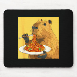 More Spaghetti Less Upsetti Capybara Illustration マウスパッド