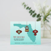 More Sun No Snow Floridaマップクリスマス移動 案内ポストカード (スタンド正面)