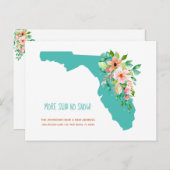 More Sun No Snow New Addressフロリダの地図 案内ポストカード (正面/裏面)