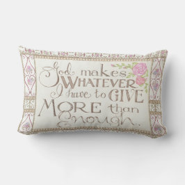More Than Enough Throw Pillow ランバークッション