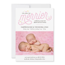 More the メリー Girl Twins Birth Announcements