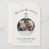 More the Merrier Christmas Baby Announcement シーズンカード (正面)
