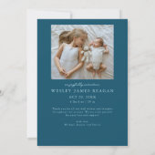 More The Merrier Christmas Teal Photo Birth  案内状 (裏面)