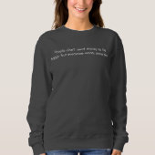 More Time Women's Basic Sweatshirt スウェットシャツ (正面)