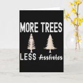 More Trees Less Holes Ugly Christmas Sweater  カード (黄色い花)