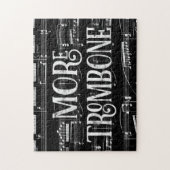 More Trombone Chalkboard -白黒音楽 ジグソーパズル (縦)