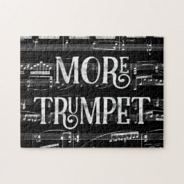 More Trumpet Chalkboard -白黒音楽 ジグソーパズル