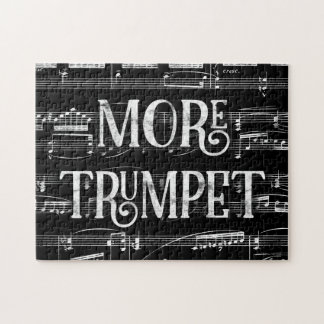 More Trumpet Chalkboard -白黒音楽 ジグソーパズル