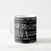 More Tuba Chalkboard -白黒音楽 コーヒーマグカップ (正面左)