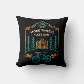 More Wheels Less War 1 クッション (正面)