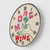 More Wine Modern ラージ壁時計 (傾斜)