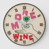More Wine Modern ラージ壁時計 (正面)